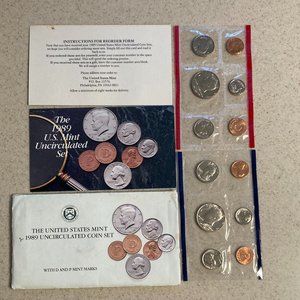 U.S. Mint 1989 Uncirculated Coin Sets Lot of 5